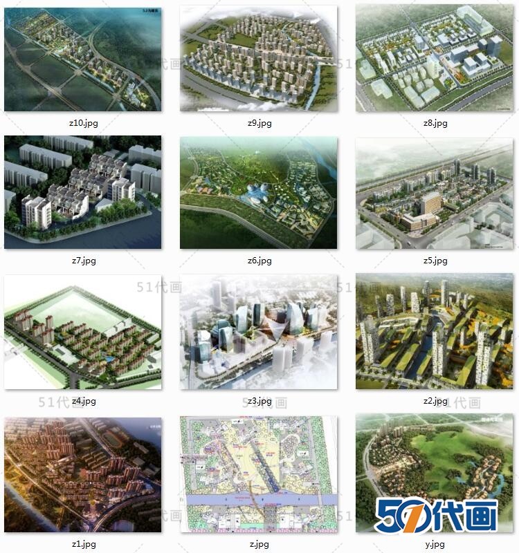 住宅区建筑景观规划设计方案住宅小区CAD总平面图SU模-景观建筑资源