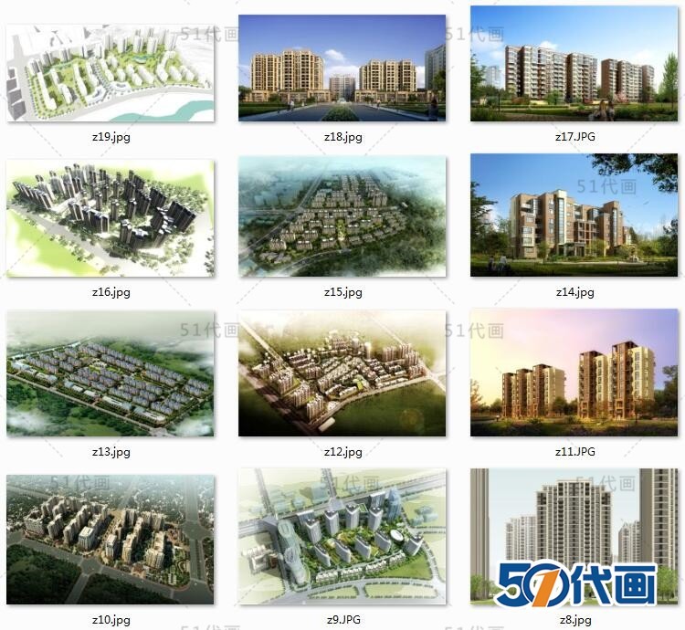 住宅区建筑景观规划设计方案住宅小区CAD总平面图SU模-景观建筑资源