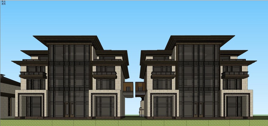 景观建筑资源-厦门泰禾院子5#地总图模型翰时建筑