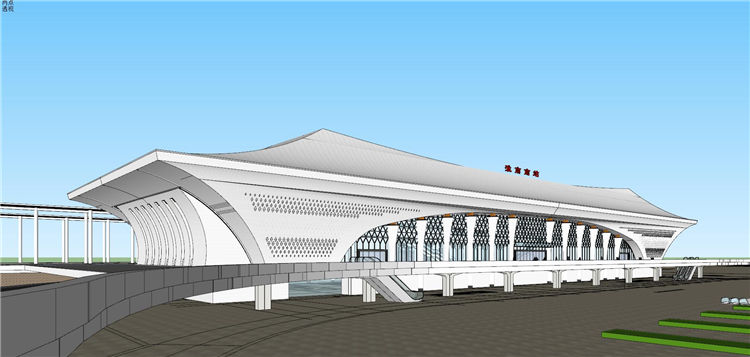 景观建筑资源-淮南高铁南站建筑概念设计设计投标方案安徽省院