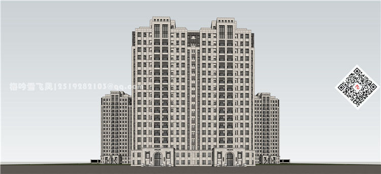 景观建筑资源-新城大都会入口样板展示区+高层住宅方案一新古典