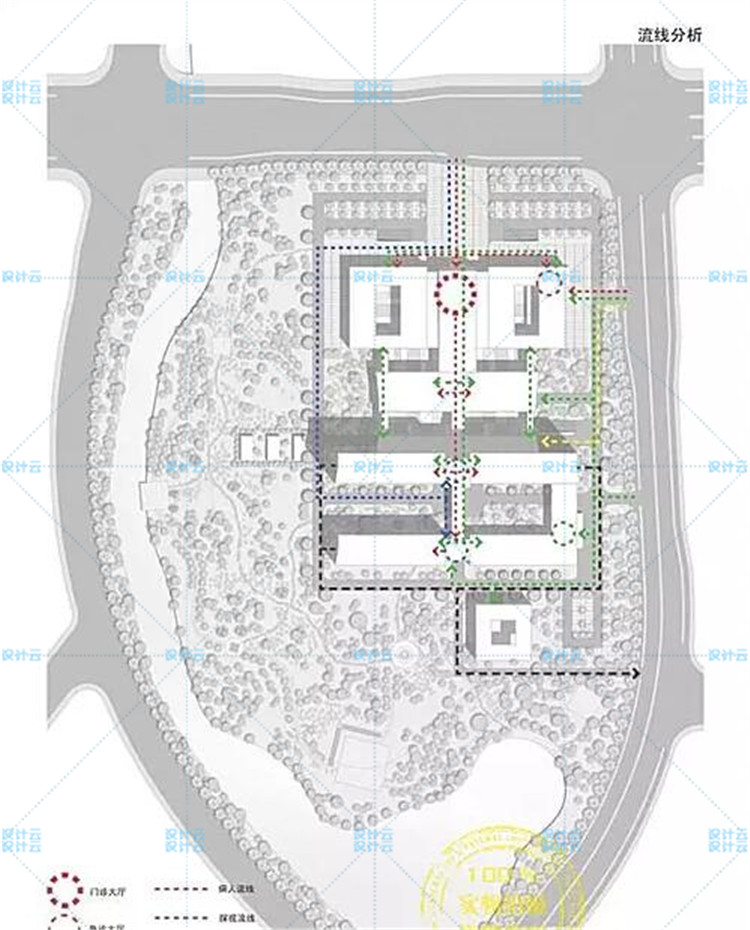 建筑景观规划资料-综合医院+建筑设计+门诊楼+急诊楼+医技楼+方案文本JPG