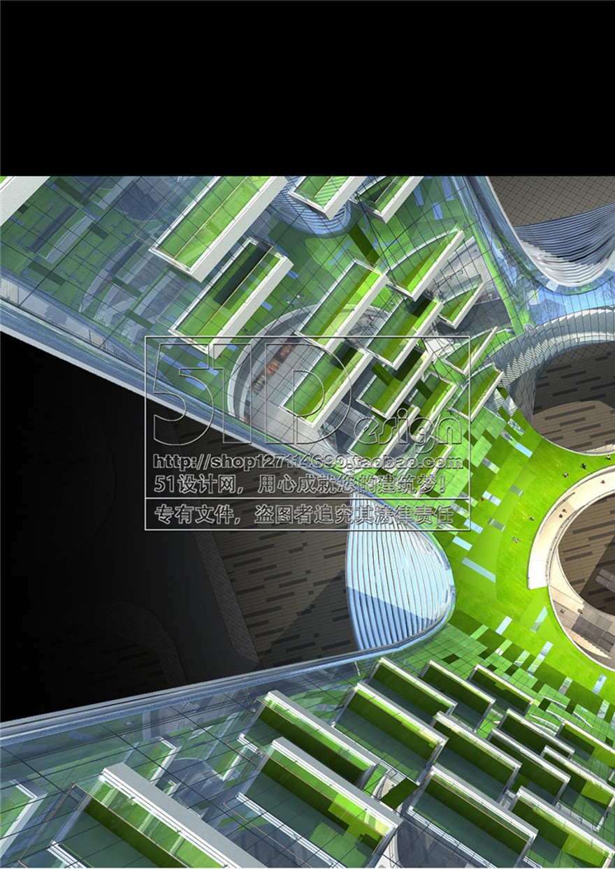 方案文本-总部办公楼CBD100m塔楼概念设计设计方案文本平面示意图