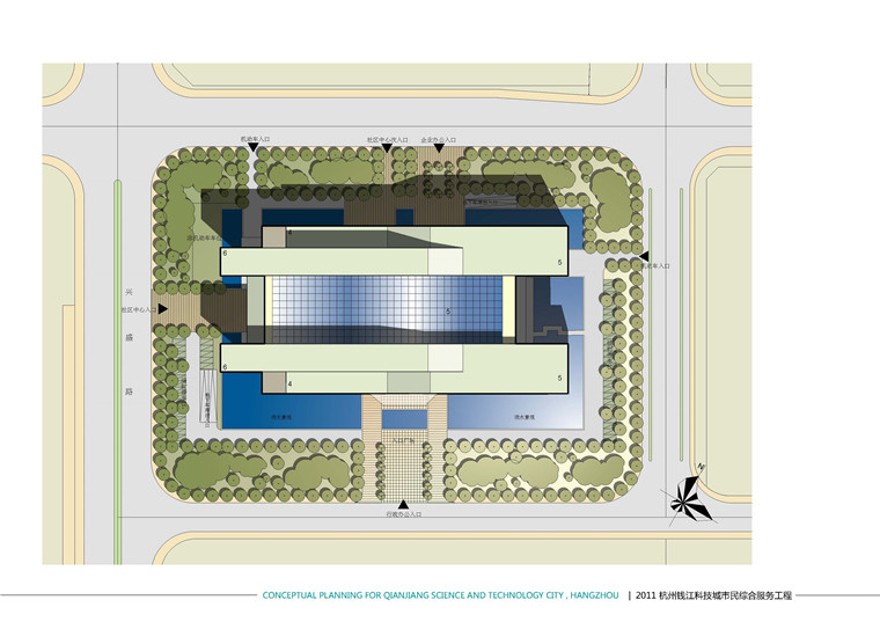 方案文本-杭州钱江科技城市规划设计民综合服务工程文本办公楼设计