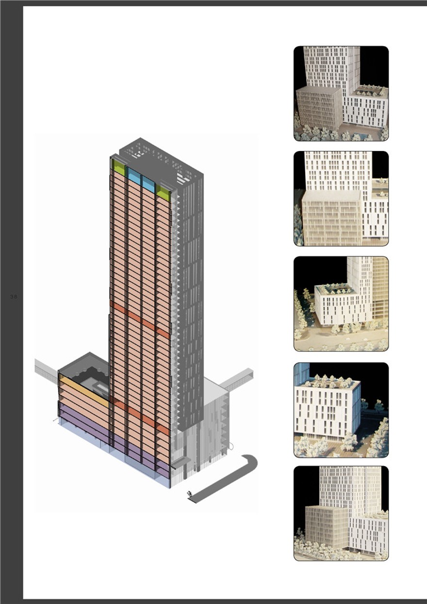 方案文本-现代风高层住宅办公写字楼建筑方案设计高清jpg分析图效果