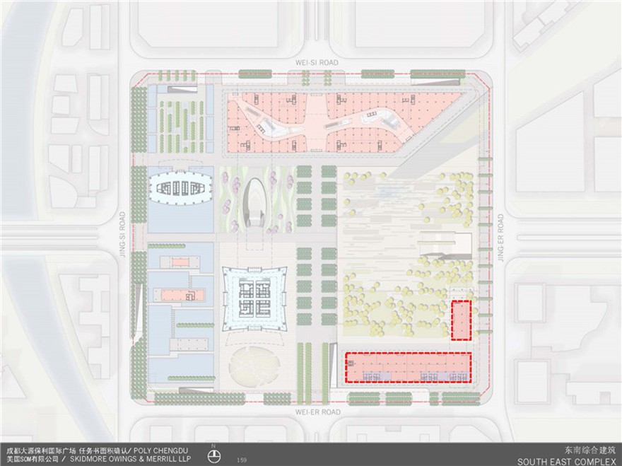 方案文本-广场办公楼现代风超高层住宅写字楼建筑景观分析图中标方