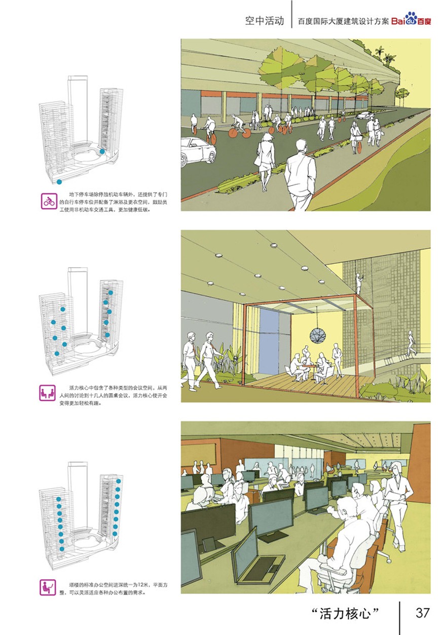 方案文本-现代风高层住宅办公楼双塔建筑方案设计文本pdf资源素材参