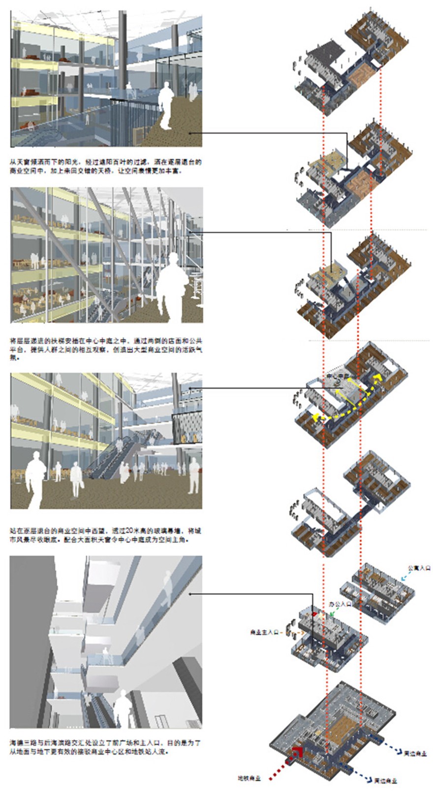 文本-商业办公楼建筑景观建筑规划项目_建筑方案设计图文_文本册效果