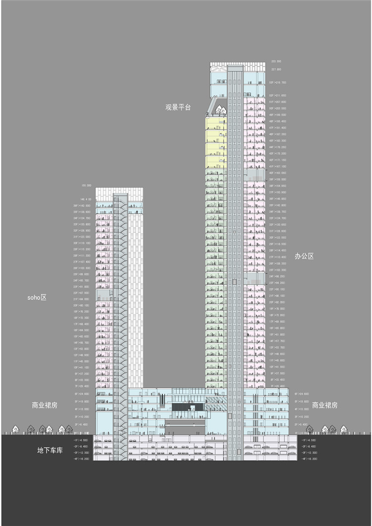 文本-商业办公楼建筑景观建筑规划项目_建筑方案设计图文_文本册效果