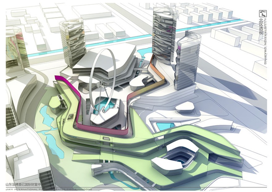 方案文本-山东淄博嘉亿国际财富中心景观建筑规划项目文本建筑方案设计