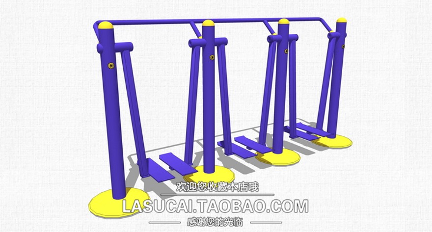 设计资源景观小区健身器材运动设施su模型sketchup组件图儿童