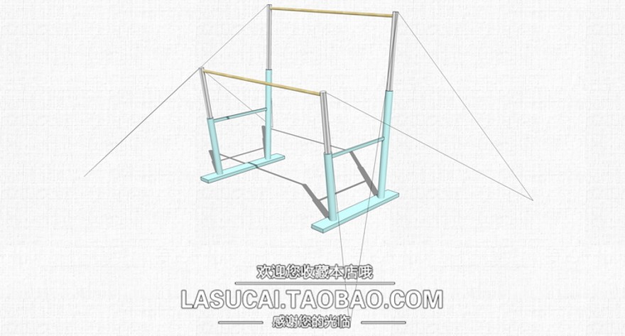 设计资源景观小区健身器材运动设施su模型sketchup组件图儿童