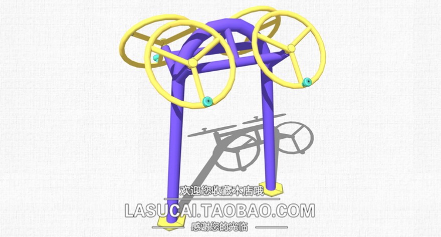 设计资源景观小区健身器材运动设施su模型sketchup组件图儿童