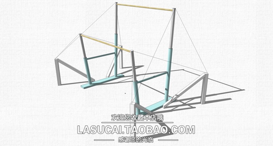 设计资源景观小区健身器材运动设施su模型sketchup组件图儿童