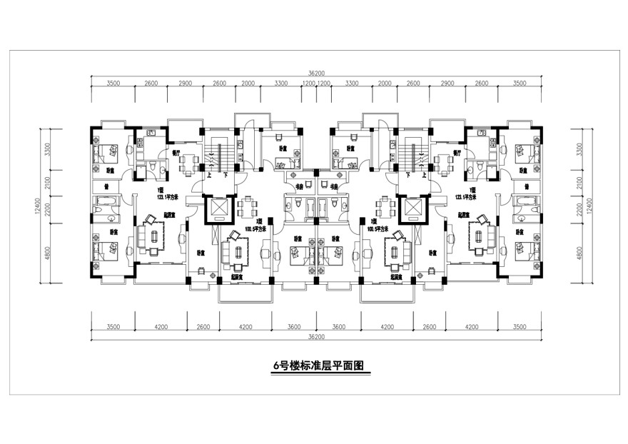 设计资源一套CHAO完整的小区住宅户型图