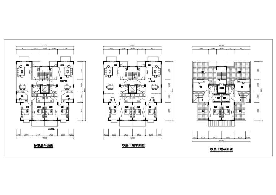 设计资源一套CHAO完整的小区住宅户型图