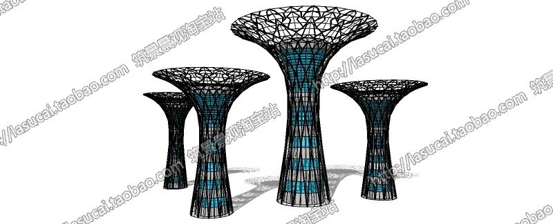 SU组件Sketchup草图-大师设计素材-景观模型欧式美式中式现代风雕塑小品石狮