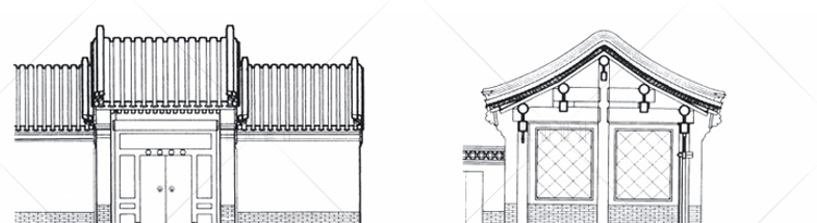 建筑景观资源63北京四合院建筑室内外效果平面讲解局部分析原创设计