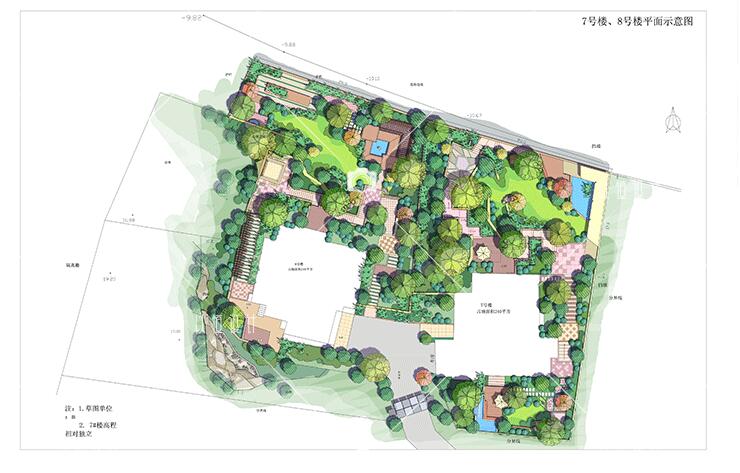 建筑景观资源5-小区PS文件景观设计水墨PSD彩平图规划彩屏图原创设计