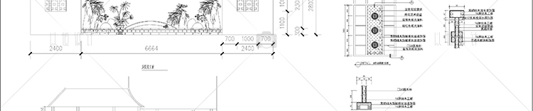 建筑景观-茶楼茶馆建筑装修设计CAD施工图纸平面详图原创设计