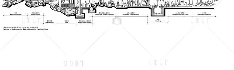 J28-景观剖面图手绘图效果图建筑景观规划资料高清临摹细节图原创设计