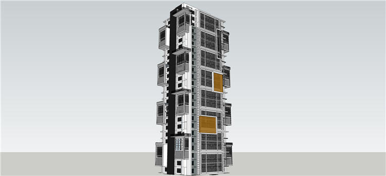 多层住宅洋房中式欧式美式英式建筑设计SU模型SketchUp草图-大师设计素材-