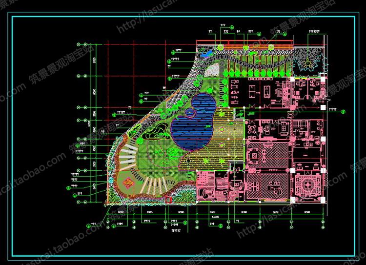 屋顶花园景观CAD方案平面图空中花园林设计素材建筑景观规划资料图纸