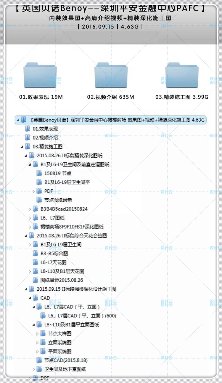 建筑景观Benoy深圳平安金融中心裙楼商场效果图+视频+精装深