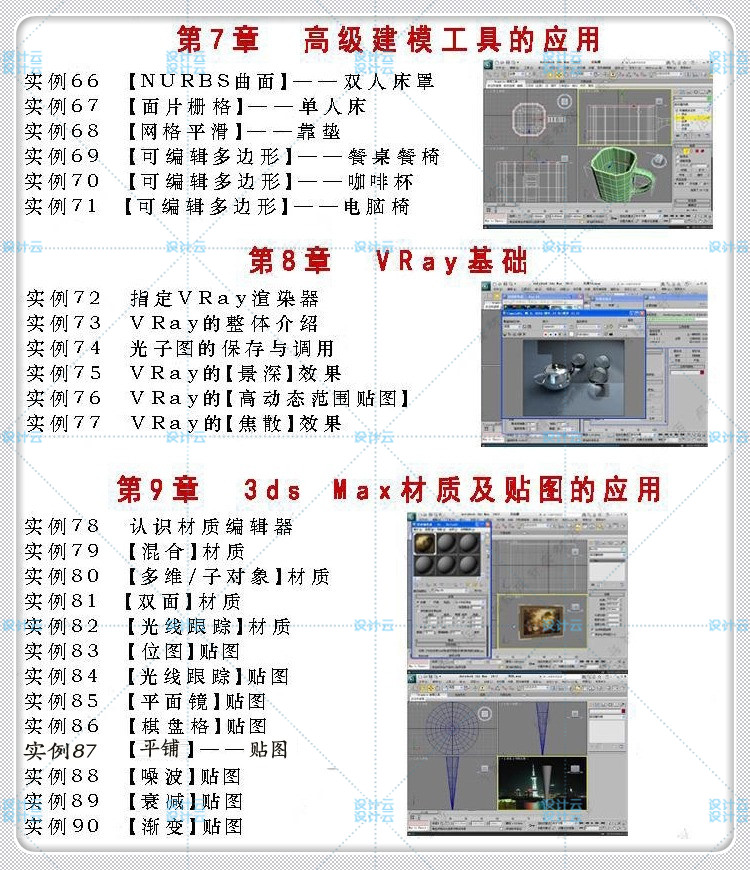 建筑景观PS-CAD教程入门-vray渲染教程3DMAX2012视频教程自学室内