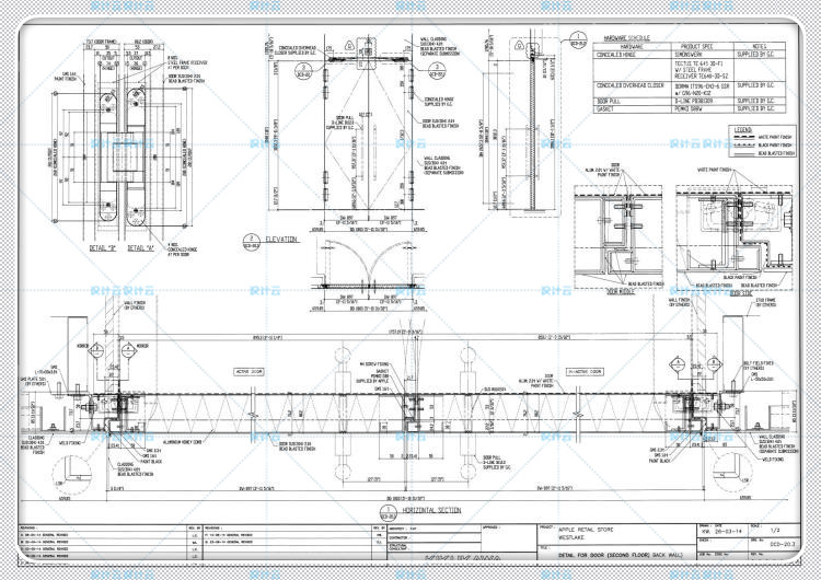 建筑景观CAD施工图+官方摄影实景图+视频+PDF杭州西湖苹果旗舰店