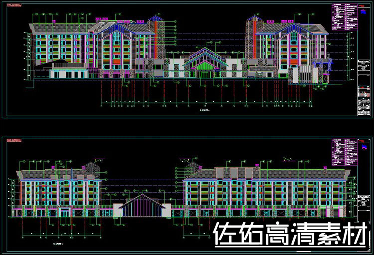 设计资源五星级酒店建筑设计方案文本及CAD建筑施工图纸