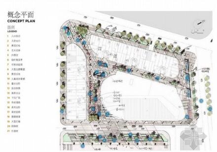 东莞开放互动型商业中心景观概念设计设计方案