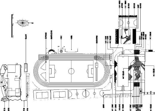 某中学运动场景观设计总平面图
