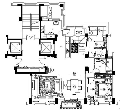 杭州现代风豪华住宅建筑景观施工图