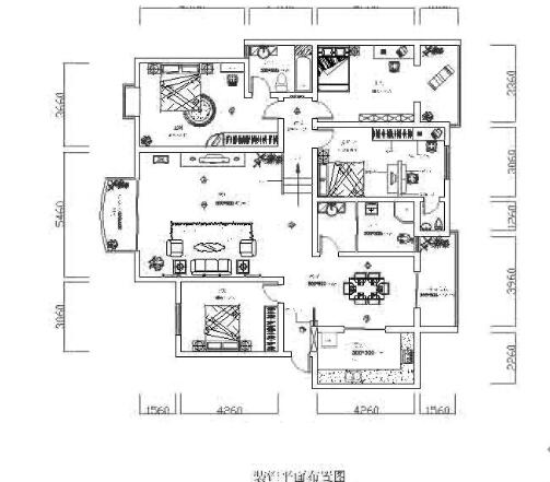 四室二厅雅居装修图