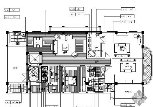 上海200㎡现代风四居施工图