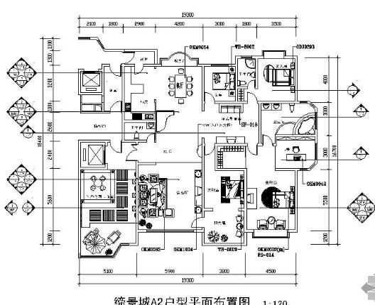 334㎡豪华欧式美式四居施工图（有实景）