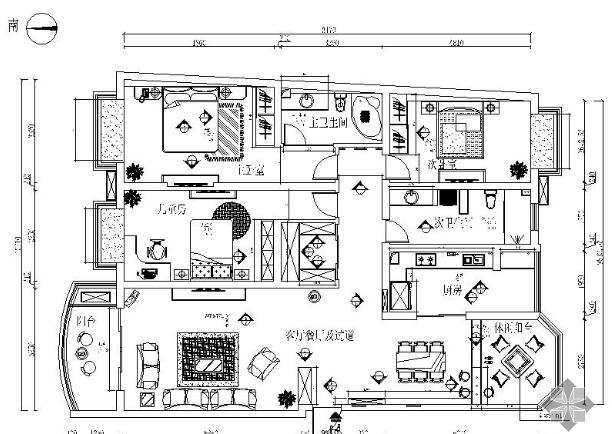 现代风三居室内装修图（有效果图）