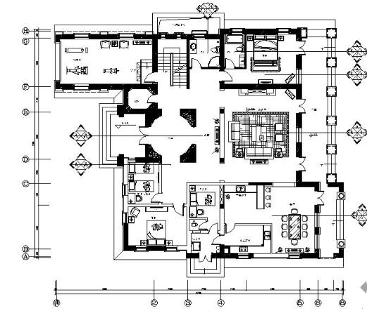 北京北美风独栋双层商业别墅室内装修图（有效果）