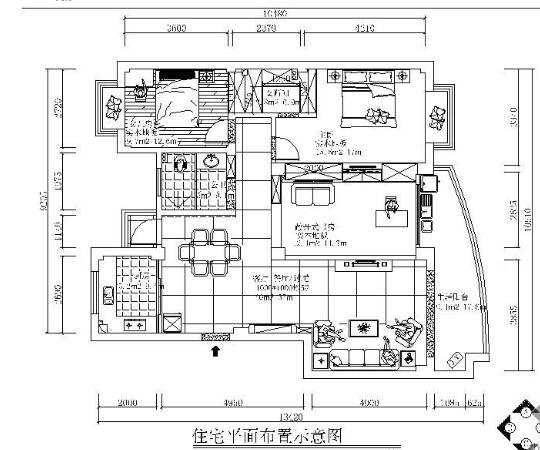 现代风风格三室二厅装修图（有效果）