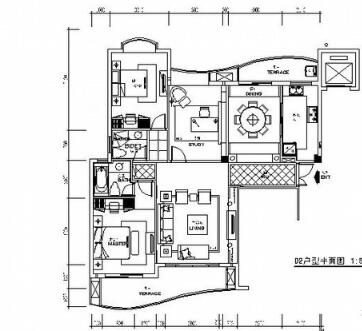 郑州现代风三居样板房施工图