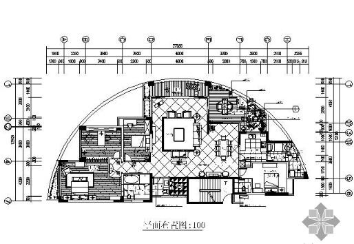 深圳现代风四居室精装样板房施工图（有实景）