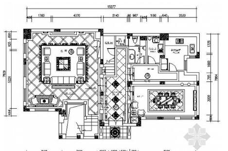 重庆欧式美式商业别墅精装样板房施工图