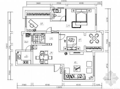 现代风三居室家居装饰装修图（有效果）