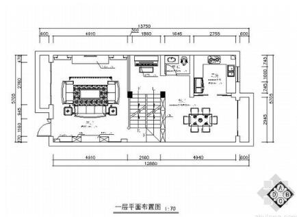 精品美式风格乡村三层商业别墅室内装修设计图(有效果）