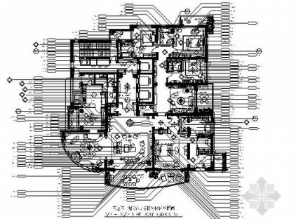 上海500㎡欧式美式海景样板房A型施工图