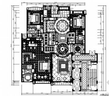 广州某豪宅洋房四室两厅样板间室内装修图（有实景）