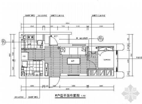 山东精装一居室装修施工图(有效果)