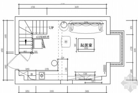 北京温馨欧式美式风格两层复式一居室装修图（有效果图）