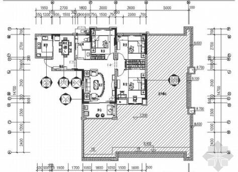 现代风简欧风格三室两厅装修施工图